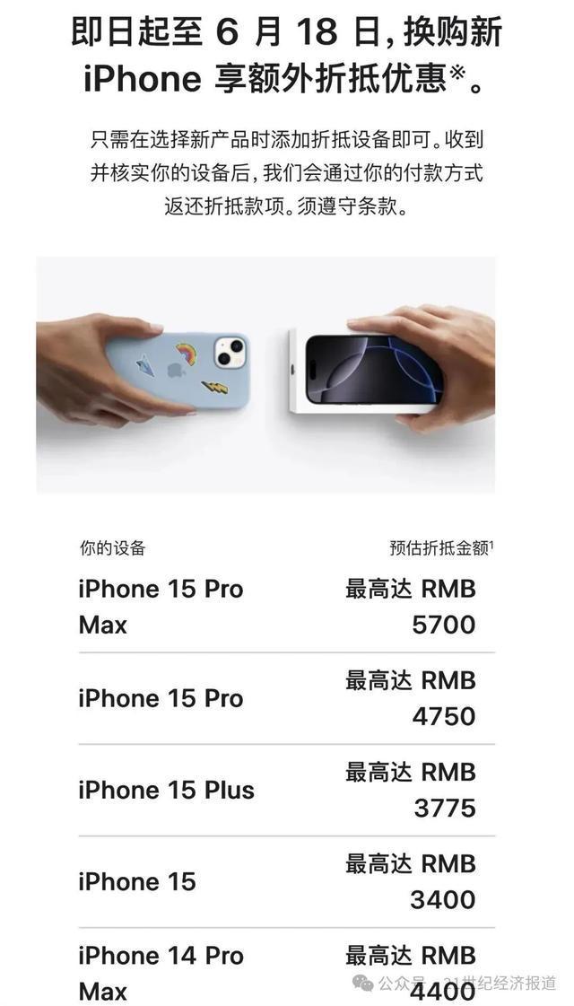 iPhone大打折！换购新机，最高优惠5700元，“可能还会降”